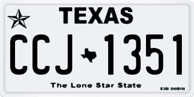 TX license plate CCJ1351