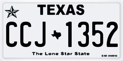 TX license plate CCJ1352