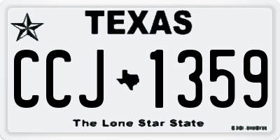 TX license plate CCJ1359