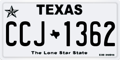 TX license plate CCJ1362