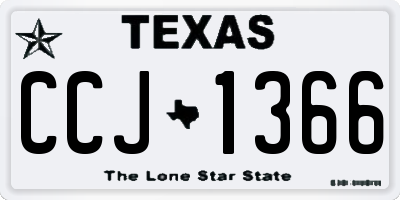 TX license plate CCJ1366