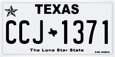 TX license plate CCJ1371
