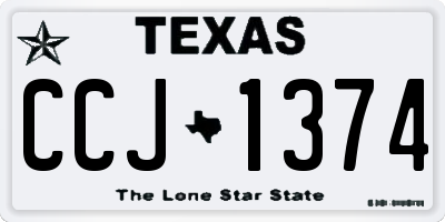 TX license plate CCJ1374