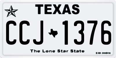TX license plate CCJ1376