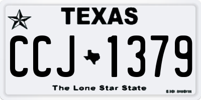 TX license plate CCJ1379
