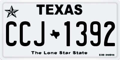 TX license plate CCJ1392