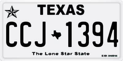 TX license plate CCJ1394
