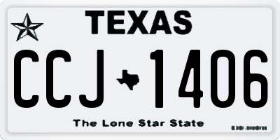 TX license plate CCJ1406