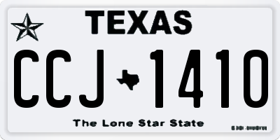 TX license plate CCJ1410