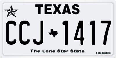 TX license plate CCJ1417