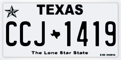 TX license plate CCJ1419