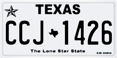 TX license plate CCJ1426