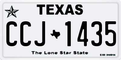 TX license plate CCJ1435