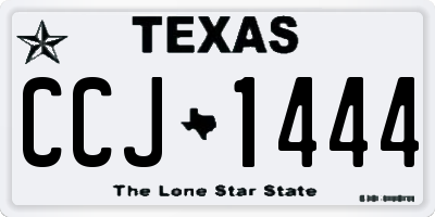 TX license plate CCJ1444