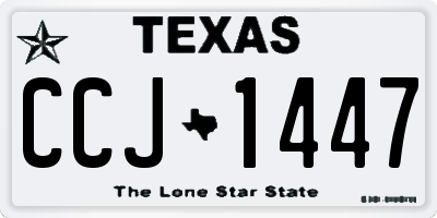TX license plate CCJ1447