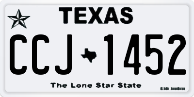 TX license plate CCJ1452