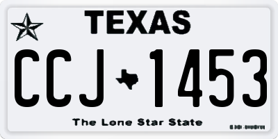 TX license plate CCJ1453