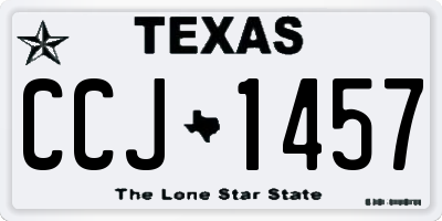 TX license plate CCJ1457
