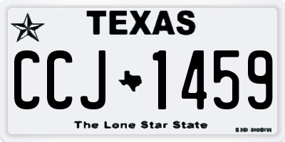 TX license plate CCJ1459