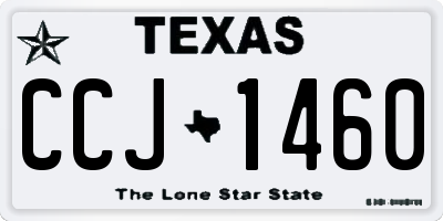 TX license plate CCJ1460