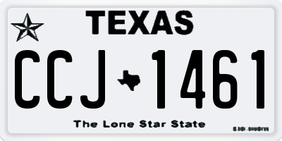 TX license plate CCJ1461