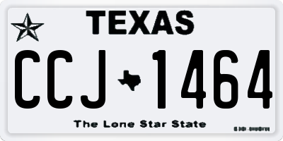 TX license plate CCJ1464