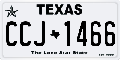 TX license plate CCJ1466