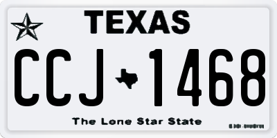 TX license plate CCJ1468