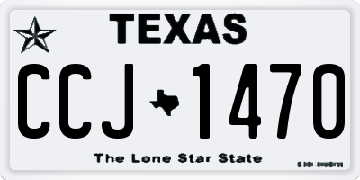 TX license plate CCJ1470