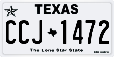 TX license plate CCJ1472