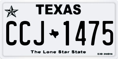 TX license plate CCJ1475