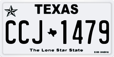 TX license plate CCJ1479