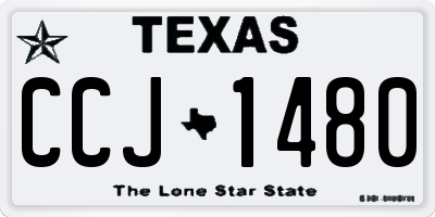 TX license plate CCJ1480