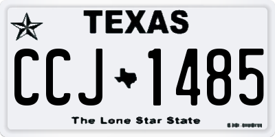 TX license plate CCJ1485
