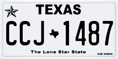 TX license plate CCJ1487