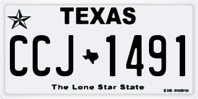 TX license plate CCJ1491