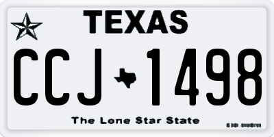 TX license plate CCJ1498