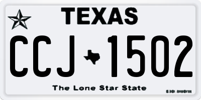 TX license plate CCJ1502