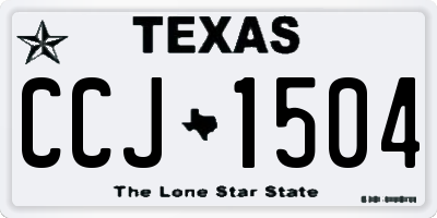 TX license plate CCJ1504