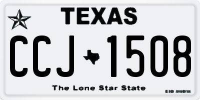 TX license plate CCJ1508