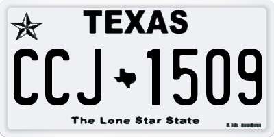 TX license plate CCJ1509