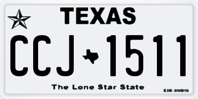 TX license plate CCJ1511
