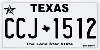 TX license plate CCJ1512