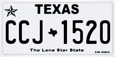 TX license plate CCJ1520