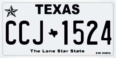 TX license plate CCJ1524