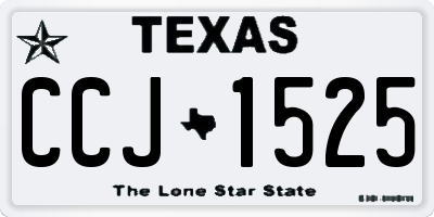 TX license plate CCJ1525