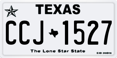 TX license plate CCJ1527