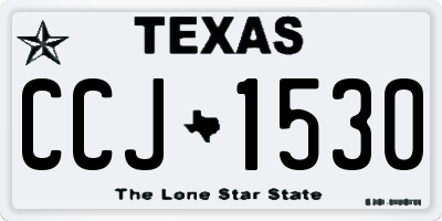 TX license plate CCJ1530