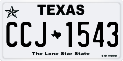 TX license plate CCJ1543