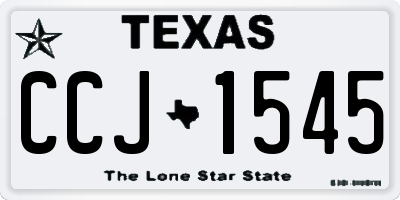 TX license plate CCJ1545